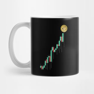 Vintage Stock Chart Dogecoin DOGE Coin To The Moon Trading Hodl Crypto Token Cryptocurrency Blockchain Wallet Birthday Gift For Men Women Kids Mug